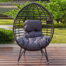 Charcoal Bourne Standing Outdoor Basket Chair